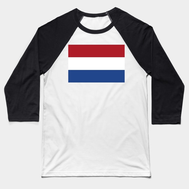 Flag of The Netherlands Baseball T-Shirt by Bravuramedia